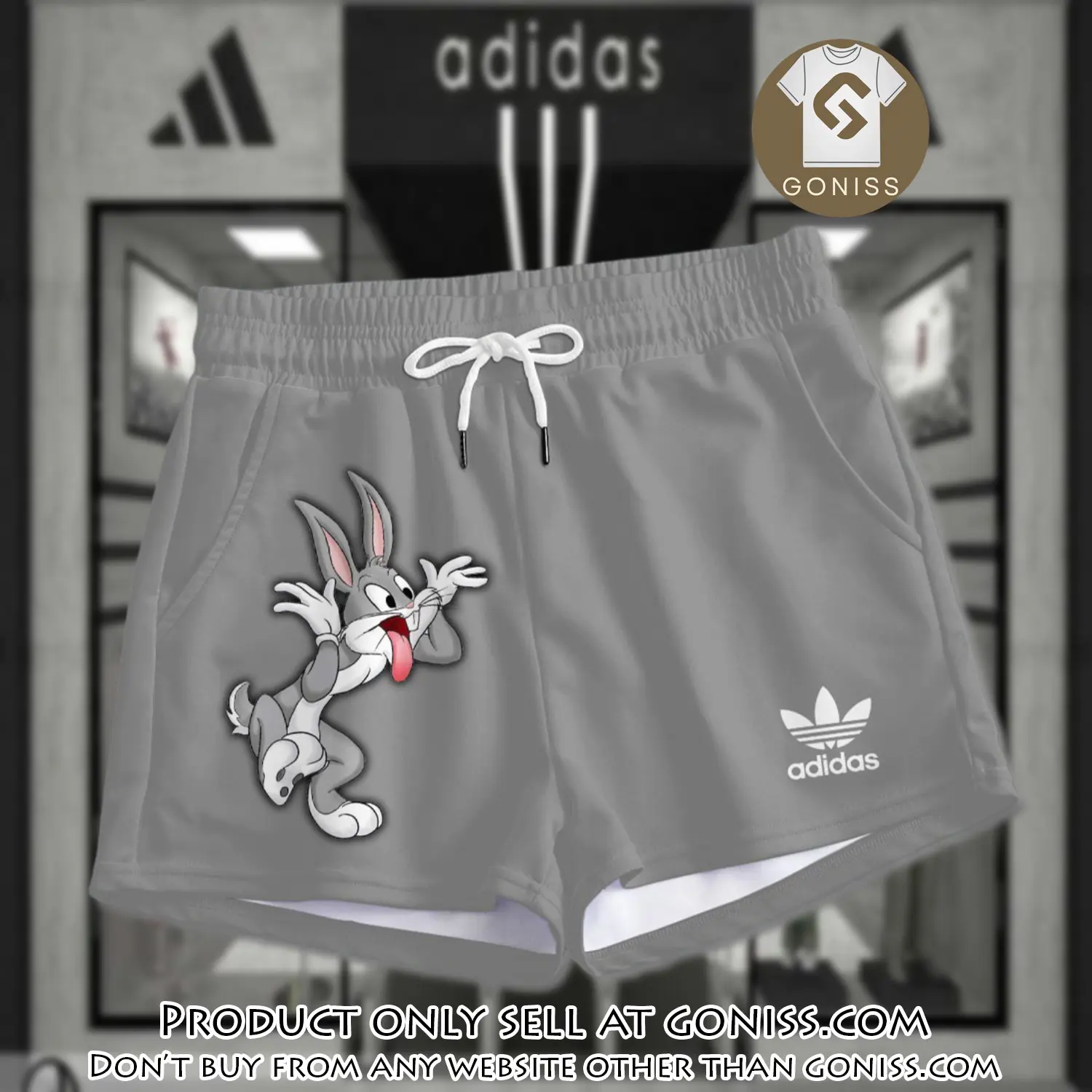 Premium bugs bunny in adidas women shorts lady beach shorts wms1078 gn1228186
